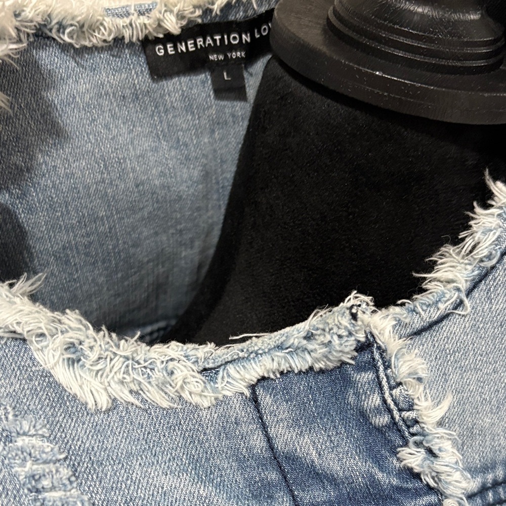 Generation Love Light Blue Distressed Denim Jacket - Picture 7 of 10